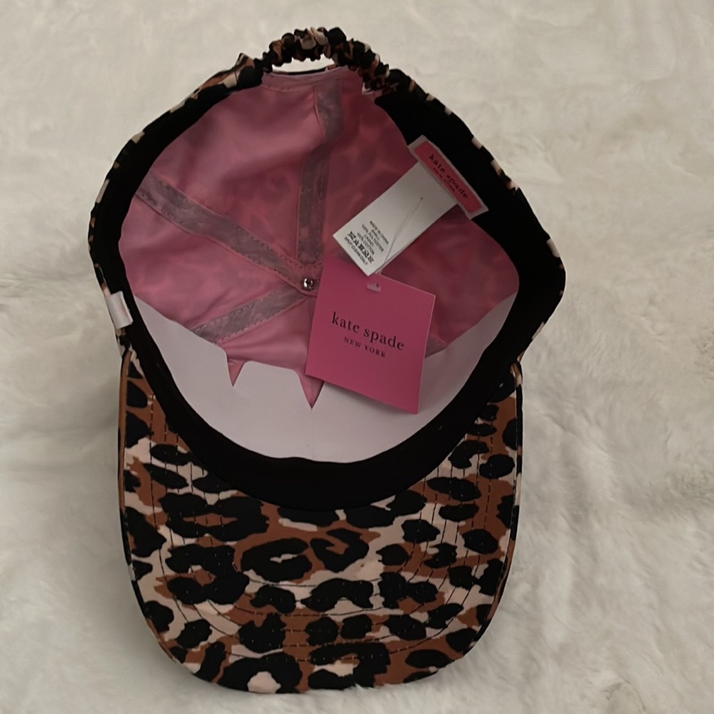 NWT Kate Spade fashion forward Leopard print ball cap hat KS1003746C 1 size - Picture 11 of 12